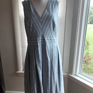 Sweet Blue Sleeveless Dress with White Stripes by Gal Meets Glam in US size 14